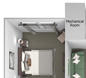 Quinn Crossing - Briones (B1) - 2 Bedroom and 2 bath - 3D Floor plan Quinn Crossing - Briones (B1) - 2 Bedroom and 2 bath - 3D Floor plan